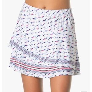 Lucky in Love NEW Cool Vibes Skirt Skort Golf Pickle White Blue Pink Size Medium